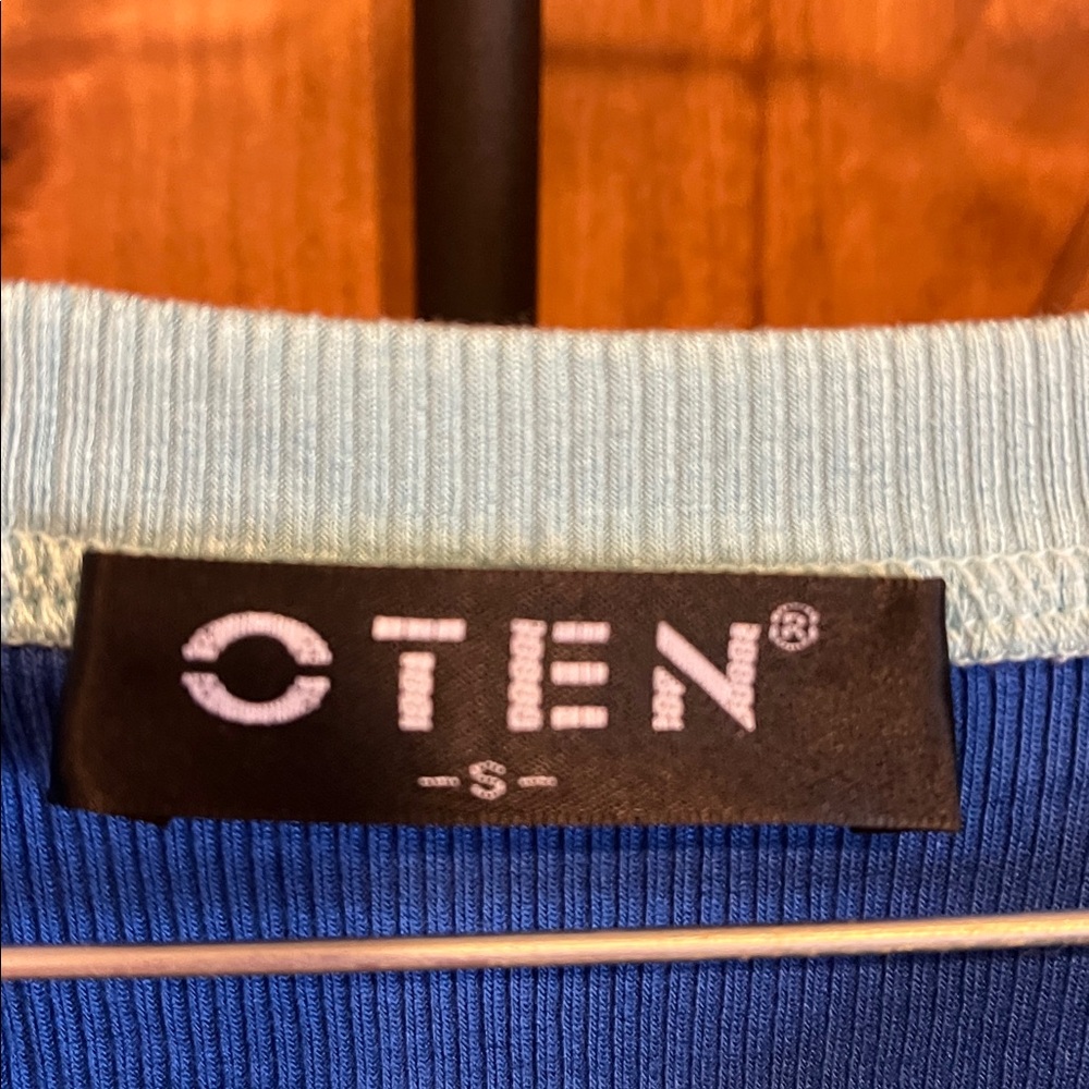 Oten Asymmetrical Teal and Blue Dress - Picture 2 of 4
